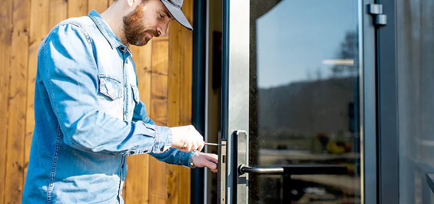 Frameless Glass Storefront Door Locks Replacement in O Fallon